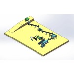 Processo di separazione di gravità del minerale d'oro di roccia